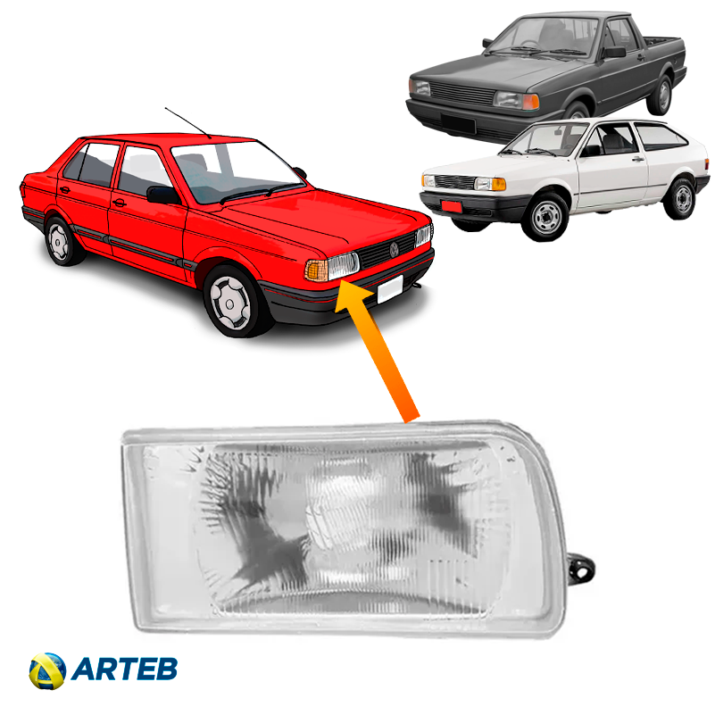 Optica Derecha (ARTEB) | Senda Gol Saveiro G1 91/95