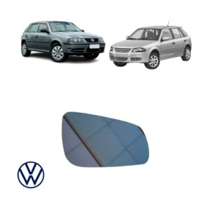Vidrio de Espejo con Base Derecho - VW Gol G3 / G4 - Original VW 373857522B