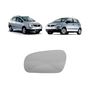 Vidrio de Espejo con Base Izquierdo - VW Fox / Suran 2005-2010 - 5Z0857521