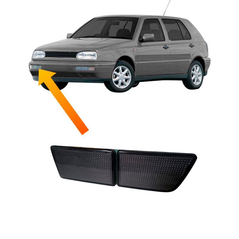 Lente Falso Doble Derecho (FUME) | Golf MK3 95/99