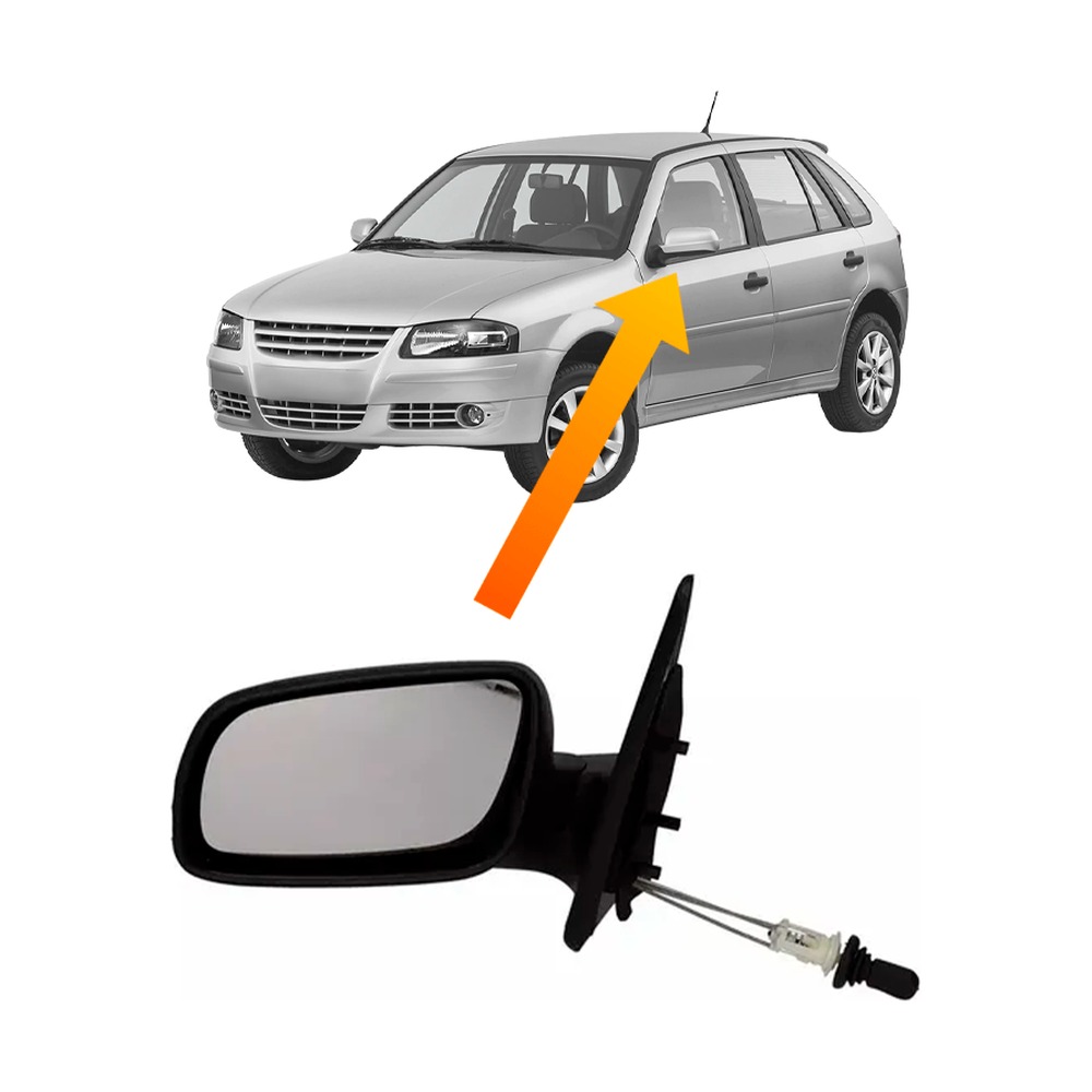 Espejo Retrovisor Exterior Izquierdo con Comando - VW Gol G3 / G4 5 Puertas - 06-014-121