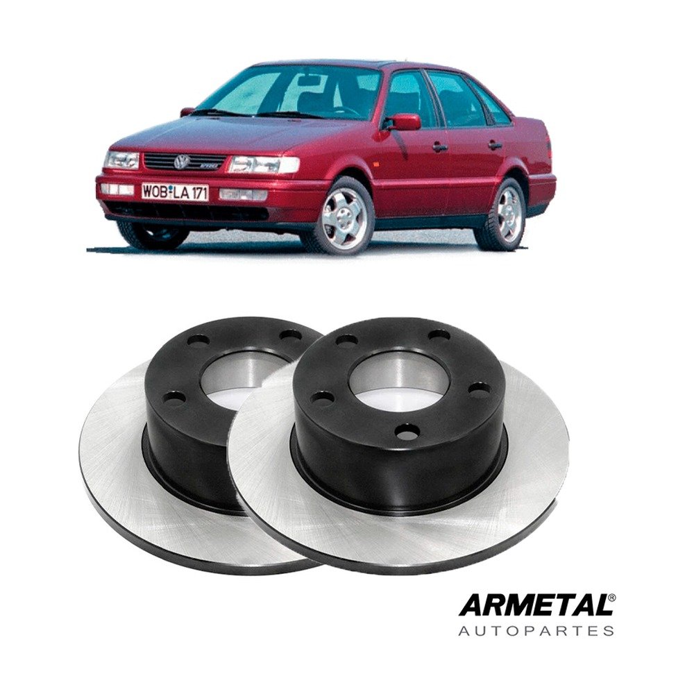 Juego de Discos de Freno Traseros Sólidos Armetal | Passat B4 B5 - Audi A4 A6