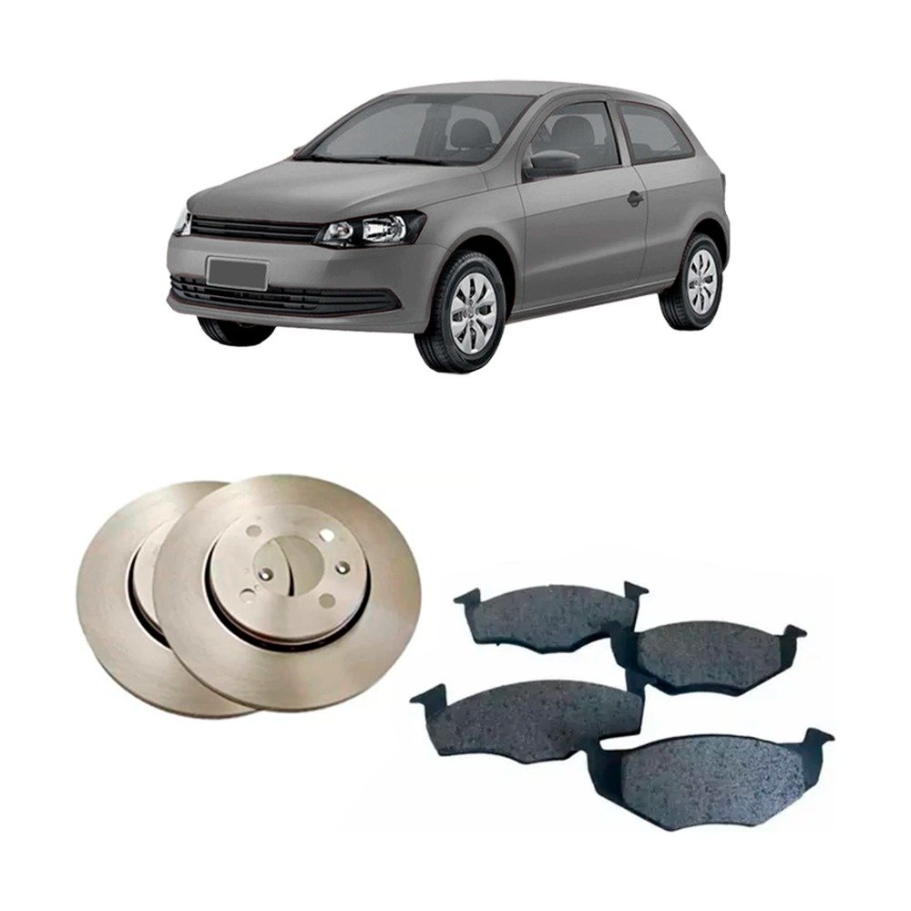 KIT Discos y Pastillas de Freno | Gol Trend Voyage Saveiro (256mm - pastilla recta)